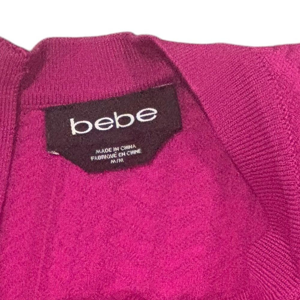Women’s Hot Pink Bodycon Knee Length Party Dress by Bebe-size SM - Picture 6 of 6